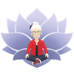 L'avatar illustré ici adopte une posture qui, dans le contexte de l'écoute de soi, en dit long sur le langage du corps et de ses signaux.