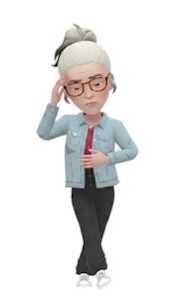 L'avatar illustré ici adopte une posture qui, dans le contexte de l'écoute de soi, en dit long sur le langage du corps et de ses signaux.