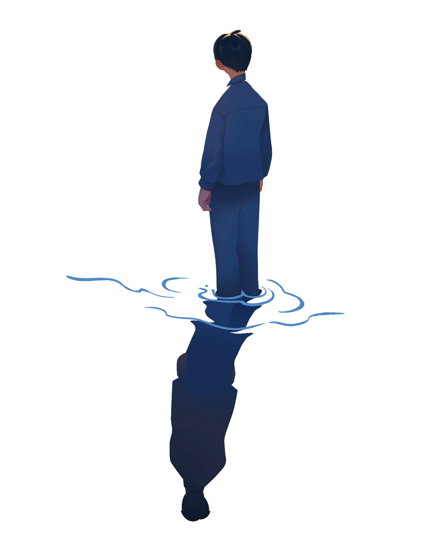 Personne debout projetant une ombre plus large que sa silhouette, illustrant le handicap invisible