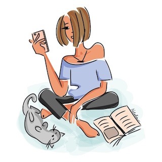Femme assise en tailleur organisant son planning Femme assise en tailleur gérant son planning quotidien malgré les douleurs invisibles des femmes