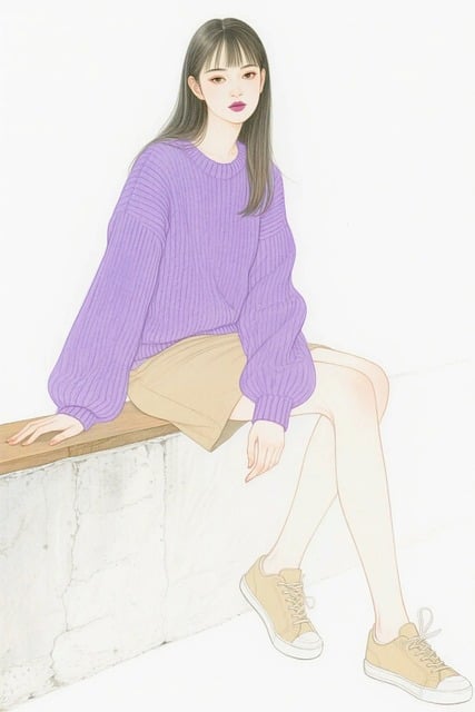 Femme assise sur un muret de briques, pensivement, symbolisant la lassitude et la fatigue silencieuse du quotidien.