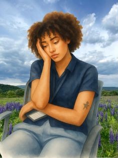 femme fatiguée assise  fatigue chronique lumière naturelle printemps