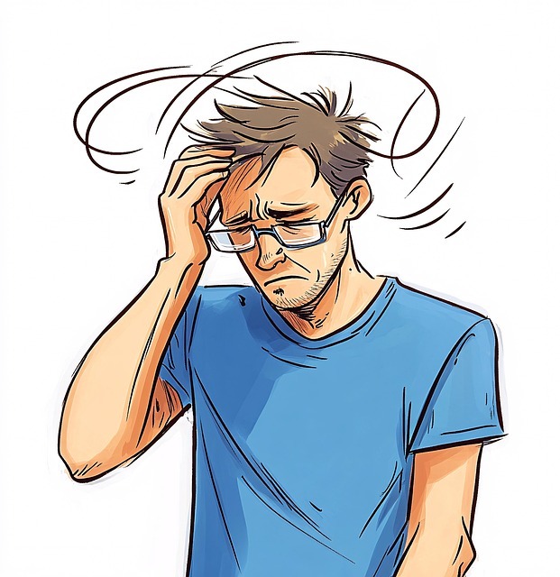 Homme fatigué, l’air épuisé, tenant sa tête avec les mains, exprimant un profond état de fatigue chronique.