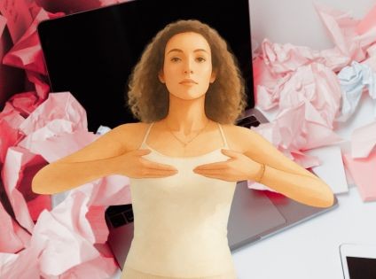 Personne en train de déléguer ou simplifier ses tâches, avec des éléments visuels représentant la charge mentale qui s’allège progressivement.