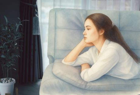 Personne assise seule, l’air fatigué et pensif, illustrant l’épuisement invisible et la fatigue chronique malgré une apparence normale.