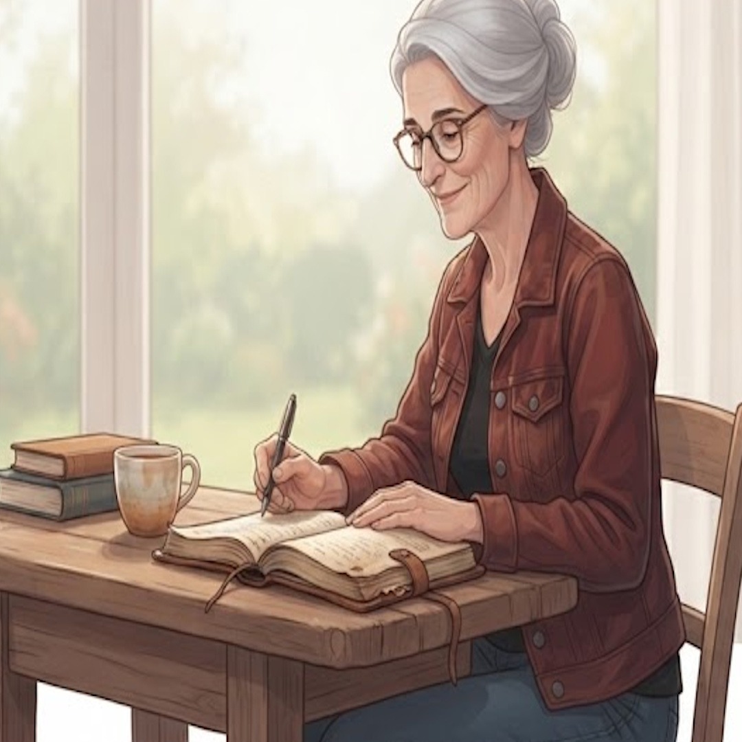 Femme travaillant devant son ordinateur, tenant une tasse de café, symbolisant la concentration et la fatigue quotidienne liée à la fibromyalgie